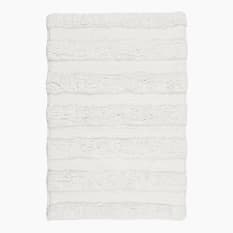 Thread Office White Highlow Stripe Bath Mat, 60cm x 90cm