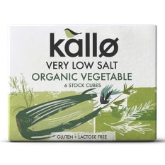 Kallo Organic Low-Salt Vegetable Stock Cubes, 66g