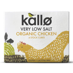 Kallo Organic Low-Salt Chicken Stock Cubes, 66g