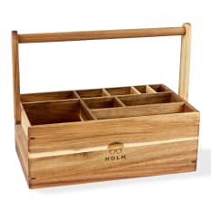 HOLM Acacia Wood Utility Caddy