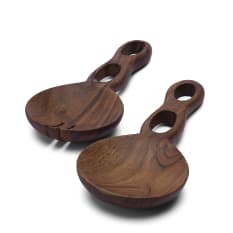Humble & Mash Acacia Wood Salad Servers, Set of 2