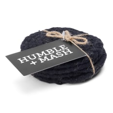 Humble & Mash Round Braided Cotton Coasters, Set of 4