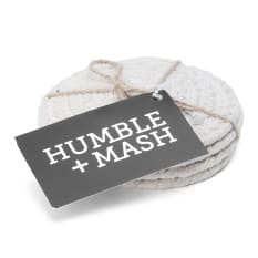 Humble & Mash Round Braided Cotton Coasters, Set of 4