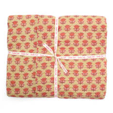 India Ink Pistachio Floral Buti Kantha Stitched Throw