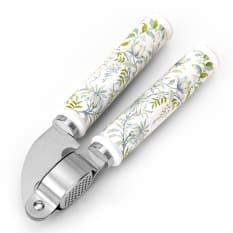 Laura Ashley Stainless Steel Garlic Press with Ceramic Handle