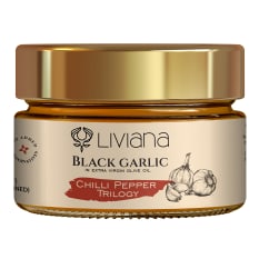 Liviana Black Garlic in Chilli Pepper Trilogy Olive Oil, 125g