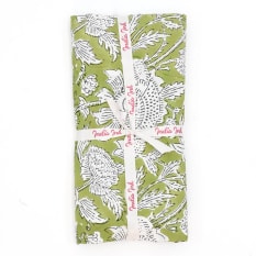 India Ink Green Thistle Contrast Pillowcases, Set of 2