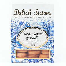 Delish Sisters Gran's Custard Biscuits, 150g