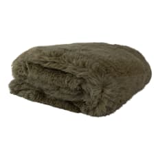 Hertex HAUS Caper Blizzard Fur Throw, 160cm x 260cm