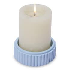 Alkaline Chunky Ribbed Pillar Candle Holder