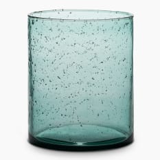 Thread Office Green Hand Blown Glass Votive Candle Holder