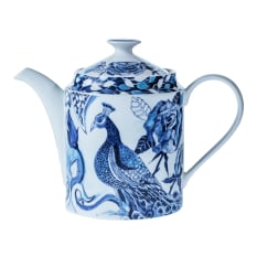 Jenna Clifford Peacock Sapphire Garden Teapot, 1L