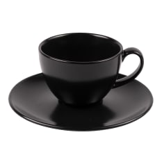 JAN Noir et Noir Cups & Saucers, Set of 4