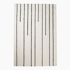 Thread Office Monochrome Tufted Lines Area Rug, 160cm x 230cm