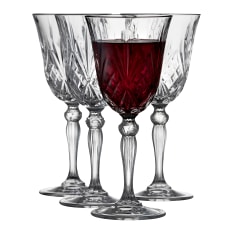 Lyngby Melodia Lead-Free Crystal Red Wine Glasses, Set of 4