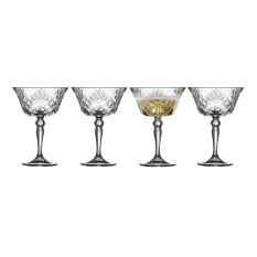 Lyngby Melodia Crystal Champagne Coupe Glasses, Set of 4