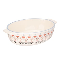 Cath Kidston Painted Table Stoneware Oval Roasting Dish, 28cm
