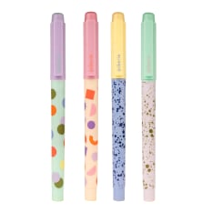 Kikkerland Erasable Highlighters, Set of 4