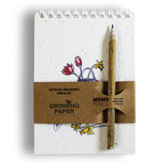 Growing Paper Gardening Notepad with Momo Pencil