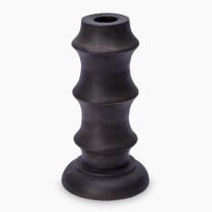 Thread Office Ribbed Wooden Candle Holder