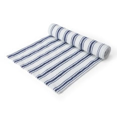 Mikasa Navy Striped Table Runner, 230cm