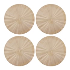 Mikasa Round Gold Placemats, Set of 4