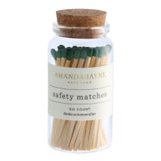 Amanda Jayne Forest Green Long Matches, 50-Piece