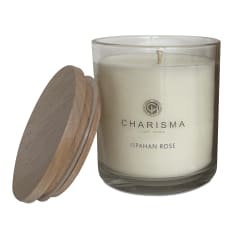 Charisma Candles Wood Top Ispahan Rose Luxury Soy Candle, 250ml