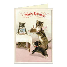 Cavallini & Co Birthday Cat Single Greeting Card