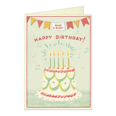 Cavallini & Co Birthday Cake Single Greeting Card