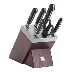 Zwilling Pro Brown SharpBlock Knife Block Set, 7-Piece