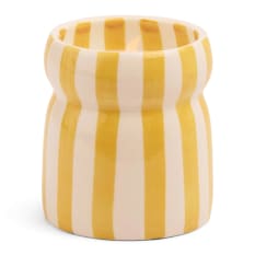 Paddywax Cabana Gold Coast Striped Ceramic Scented Candle, 184g