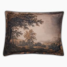 Thread Office Landscape Printed Scatter Cushion with Feather Blend Inner, 40cm x 70cm