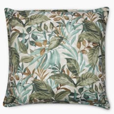 Thread Office Outdoor Tropique Green Scatter Cushion with Feather Blend Inner, 60cm x 60cm