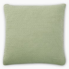 Thread Office Sage Knitted Cotton Scatter Cushion With Feather Blend Inner, 50cm x 50cm
