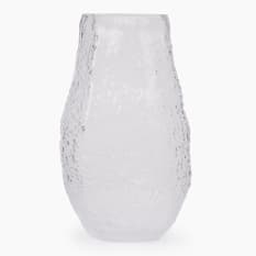 Thread Office Textured Tall Glass Vase, 25cm