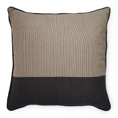 Thread Office Mono Pinstripe Panel Scatter Cushion with Feather Blend Inner, 60cm x 60cm
