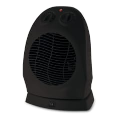 Alva Black Electric Fan Heater, 2000W