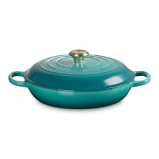 Le Creuset Riviera Signature 3.5L Shallow Cast Iron Casserole, 30cm