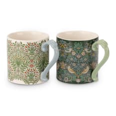 William Morris At Home Strawberry Thief & Garden Mugs, Set of 2