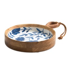 Salisbury & Co Wildflower Calla Round Serving Bowl with Handle, 30cm
