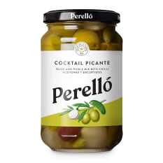Perello Cocktail Olive & Pickle Mix with Chilli, 160g