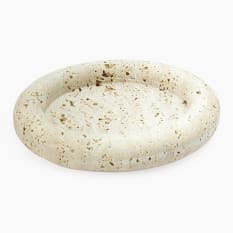 Thread Office Natural Marble Wide Rim Round Decorative Tray