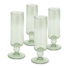 MADE Travellers Rest Green Champagne Flutes, Set of 4