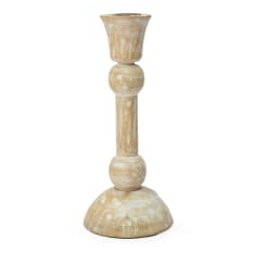 Humble & Mash Whitewashed Wooden Dinner Candle Holder
