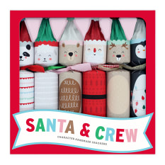 Holly & Ivy Novelty Characters Crackers with Tissue Hats, Pack of 6