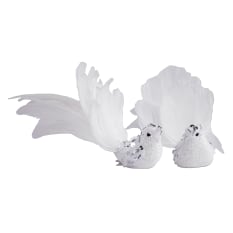 Humble & Mash White Feather Bird Clips, Set of 2