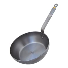 De Buyer Mineral B Element Round Deep Carbon Steel Frying Pan