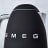 Smeg Retro Kettle, 1.7L - Matt Black close up