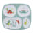 Hungrysaurus Creative Tops Sectioned Melamine Kids Plate